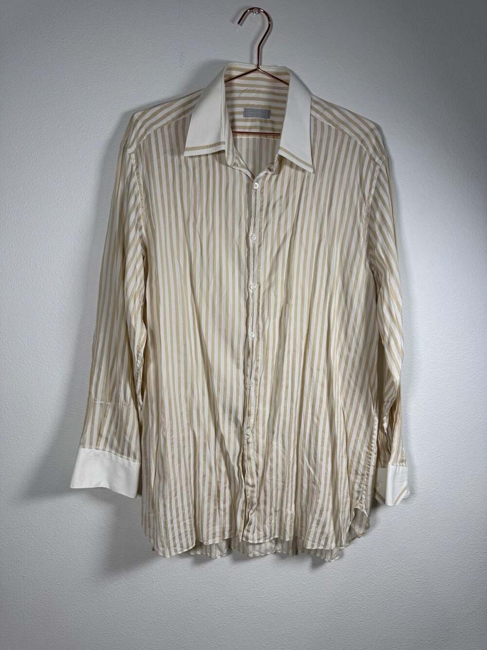 Stefano Ricci Men's Long Sleeve Striped Button-Down Dress Shirt